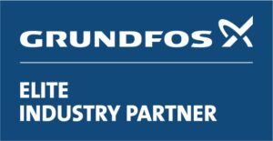 Badge Grundfos Elite Industry Partner - PT HHM Engineering Solutions, distributor pompa Grundfos Indonesia